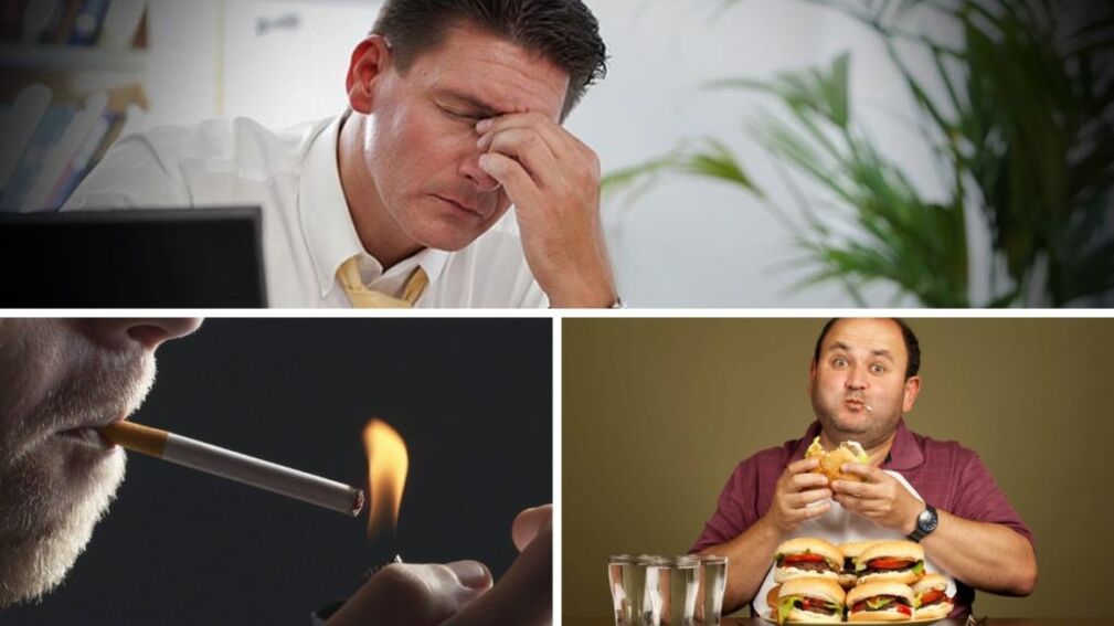 Factorii care agravează potența masculină - stres, fumat, malnutriție
